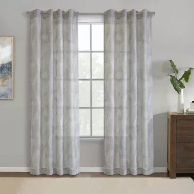 Eleanor Light Filtering Grommet Curtain Panel 52 x 108 Grey