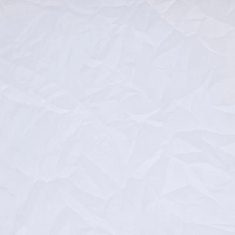 Crushed Sheer Tab Top Curtain Panel 52 x 84 White