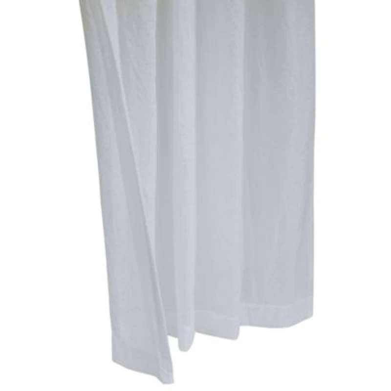 Crushed Sheer Tab Top Curtain Panel 52 x 84 White