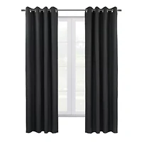 Shadow Blackout Grommet Curtain Panel 52 x 63 in Black
