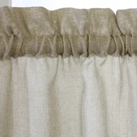Wickham Sheer Rod Pocket 3 pc Curtain Tiers and Valance Set 52 x 24 in Sand