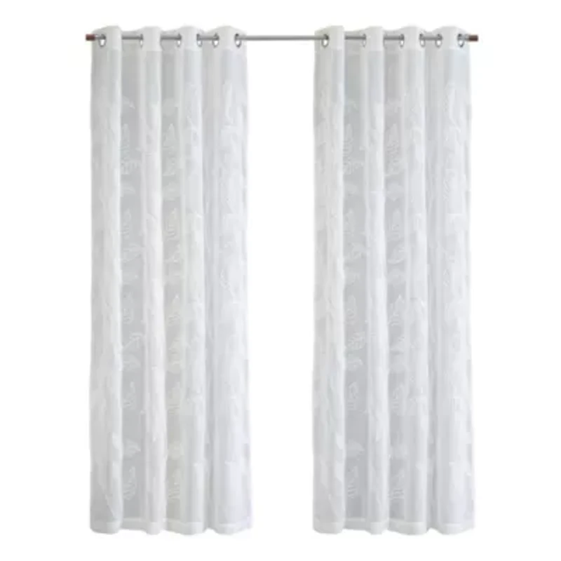 Lausanne Sheer Grommet Curtain Panel 52 x 84 in Off White