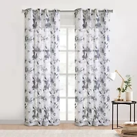 Nora Sheer Grommet Curtain Panel 52 x 84 in Steel Blue