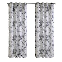 Nora Sheer Grommet Curtain Panel 52 x 84 in Steel Blue