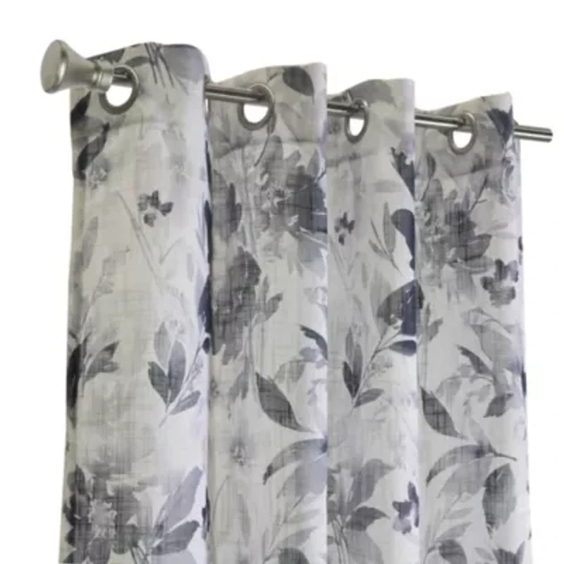 Nora Sheer Grommet Curtain Panel 52 x 84 in Steel Blue