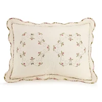 Felisa Floral Embroidered Quilt Set