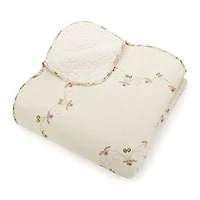 Felisa Floral Embroidered Quilt Set