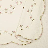 Felisa Floral Embroidered Quilt Set