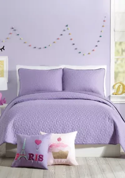 Coty Purple Quilt Set