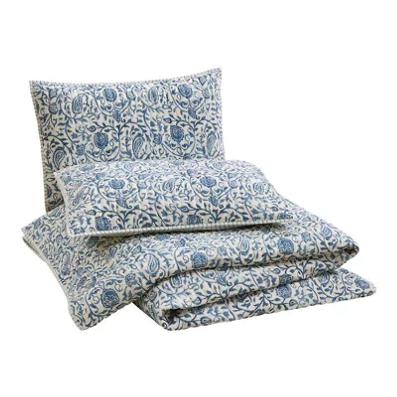 Eden Paisley Gauze 3-Piece Quilt Set