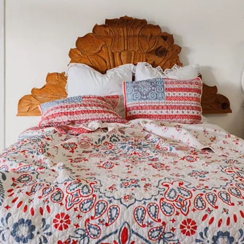 Boho Americana Cotton Reversible Quilt Set