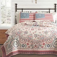 Boho Americana Cotton Reversible Quilt Set