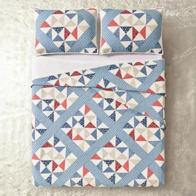 Americana Heartland Pieced Reversible Quilt Set