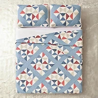 Americana Heartland Pieced Reversible Quilt Set