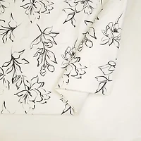 Inked Floral 3-Piece Cotton Sateen Comforter Set