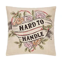 Hard To Handle Embroidered Pillow