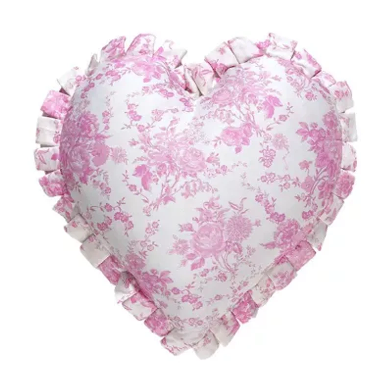 Heart Shaped Toile Pillow