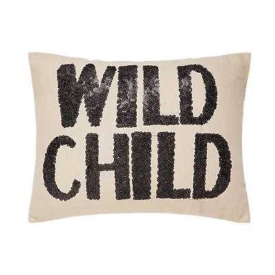 Wild Child Sequined Pillow