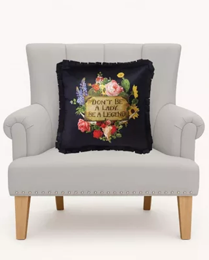Be A Legend Printed Velvet Pillow