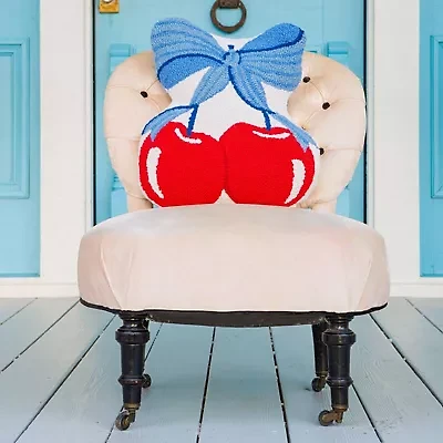 Cherries Wool Hook Pillow