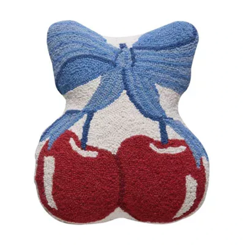 Cherries Wool Hook Pillow