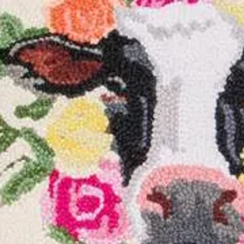In Cows We Trust Wool Hook Pillow