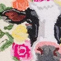 In Cows We Trust Wool Hook Pillow