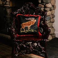 Camp Wandawega Elk Needle-Punch Pillow