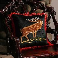 Camp Wandawega Elk Needle-Punch Pillow