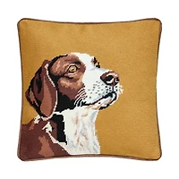 Camp Wandawega Hunting Dog Needlepoint Pillow