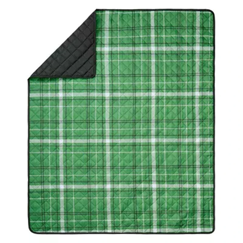 Camp Wandawega Scout Plaid Outdoor Throw Blanket with Tote