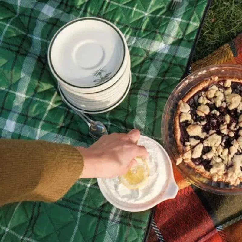 Camp Wandawega Scout Plaid Outdoor Throw Blanket with Tote