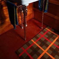 Camp Wandawega Lodge Plaid Wool Hook Rug