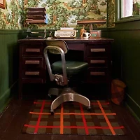 Camp Wandawega Lodge Plaid Wool Hook Rug