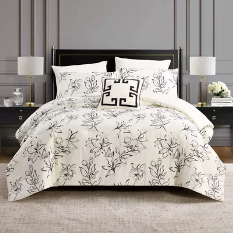 Greek Key Embroidered Pillow