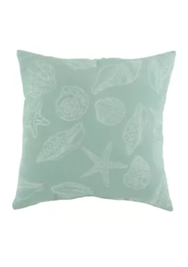 Shell Jacquard Throw Pillow