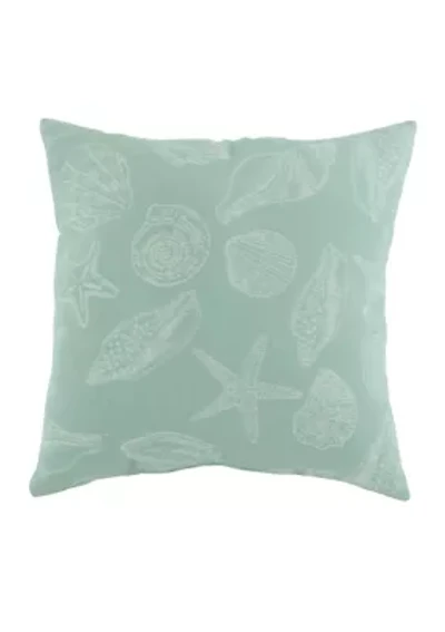 Shell Jacquard Throw Pillow