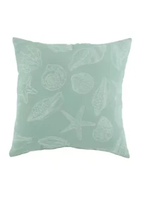 Shell Jacquard Throw Pillow