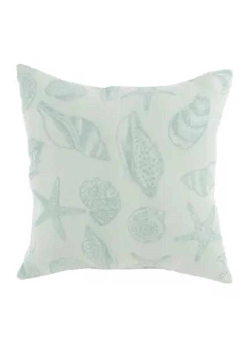 Shell Jacquard Throw Pillow