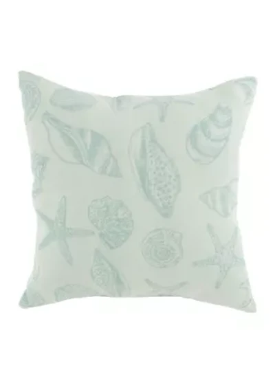 Shell Jacquard Throw Pillow