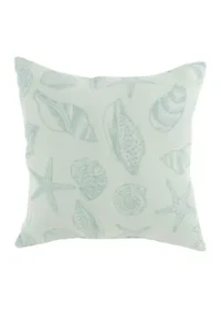 Shell Jacquard Throw Pillow
