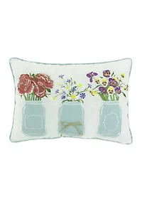 Jar of Flowers Throw Pillow
