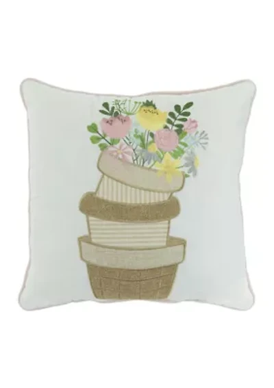 Planter Stack Throw Pillow