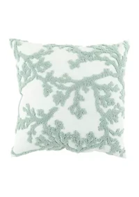 Embroidered Coral Pillow