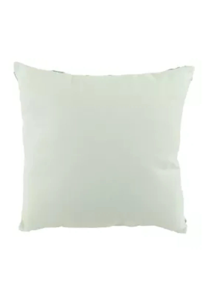 Embroidered Coral Pillow