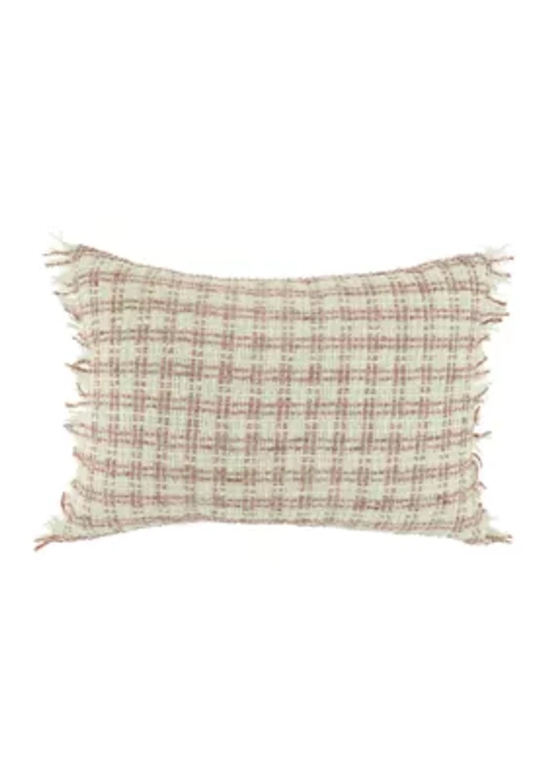 Brown Plaid Throw Pillow