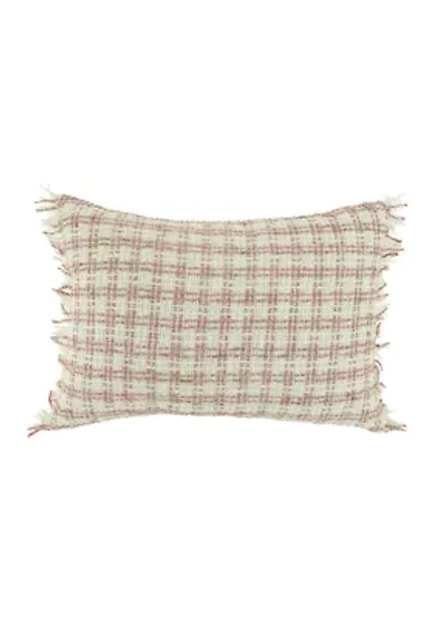 Brown Plaid Throw Pillow