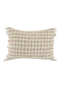 Brown Plaid Throw Pillow