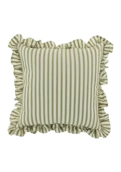 Ruffle Stripe Throw Pillow