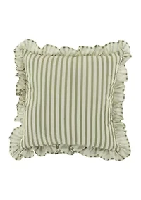 Ruffle Stripe Throw Pillow